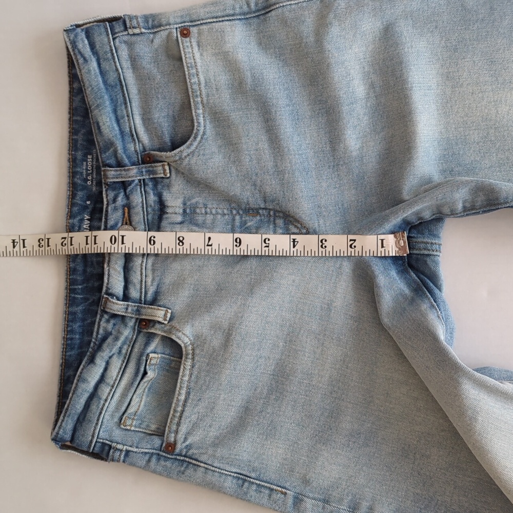 Old Navy High-Rise O.G. Loose Straight Secret-Smooth Pockets Mom Jeans 6 Blue - Picture 14 of 15